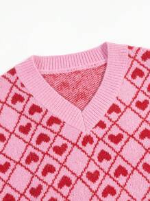 Manfinity CasualKnits Maglia smanicata casual da uomo in maglia con motivo a cuori