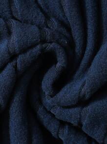 SHEIN 2pcs Letter Patched Detail Turtleneck Ribbed Tee - Multicolor - View 8