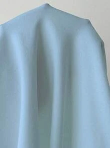 Franclia 女士休闲V领短袖T恤，蝴蝶结设计，适合夏季大学穿着 - 淺藍色 - 查看 3