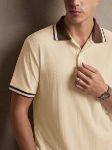 AKNOTIC Camisa polo de manga corta de ajuste ceñido con textura blanca "Old Money" de moda casual para hombre, adecuada para uso diario, ir al trabajo, primavera/verano, vacaciones, fiestas, bodas, parejas, regalo para novio, ropa de playa