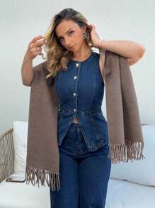 Jeta Ari 1 CHIẾC KHĂN QUÀNG CỔ THƯỜNG NGÀY CHO PHỤ NỮ - Cà phê nâu - Xem 2