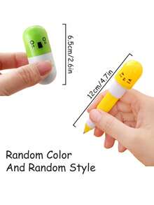 5/10/20pcs Stretchable Capsule Ballpoint Pens, Creative Cartoon Capsule Pens, Fun Writing Tools (Style And Color Random) - Multicolor - View 4