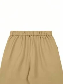 Manfinity Mode Men's Formal Business Casual Suit Pants,Boyfriend Gifts Men Khaki Pants Men Slim Fit Pants Beige Pants Men Men Stretchy Dress Pants Men Skinny Dress Pants - Khaki - View 5