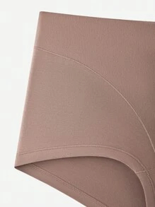 LUVLETTE Plus 2-Pack Airy Cotton High Waist Boyshorts Waist Tummy Control Women Basic Underwear Panties Set Nude Panties - Multicolor - View 9