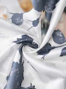 Seusyu Vestido mini elegante de talla grande con estampado floral de patchwork - Multicolor - Ver 8
