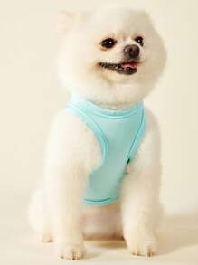 PETSIN 2件組寵物貓狗通用藍色兔子圖案印花時尚可愛休閒舒適透氣狗狗上衣 - 彩色 - 查看 6