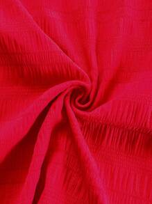 Soleia 女士红色露背挂脖系带高开衩连衣裙，适合度假、音乐节、波西米亚风、节日、下午茶 - 紅色 - 查看 6