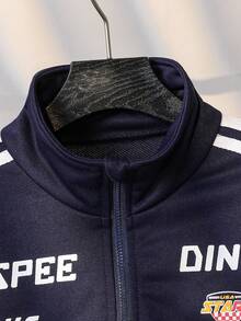 2 Stücke Outfit für Teenager Jungs Hiphop Indigo Blau cooles Label Muster Sport Outfit, weiches, dehnbares, bequemes Material, geeignet für Sport, Reisen, Schule, Fotografie, verschiedene Anlässe, ein angesagter Sonnenoutfit, das man haben muss