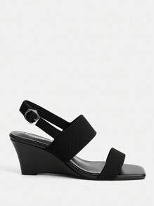 Ressula Women's Fashion Black Comfortable Wedge Heel Casual Shoes - Black - View 2