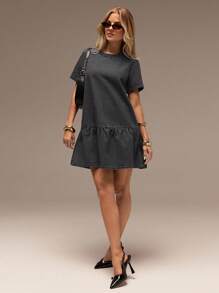 SHEIN Forever 21 春夏女士浪漫/舞会/正式/生日/90 年代服装/商务休闲女士/优雅/西部服装/外出/时尚/休闲/Y2K 服装/俱乐部/办公室/鸡尾酒会/复古/紧身/狂欢服装节日/有趣/优雅/老钱/街头服饰/度假服装/乡村音乐会服装/工作服/端庄/春假/单身女郎服装/音乐会/坏人/基本款/毕业/A 字/女牛仔服装/牛仔迷你裙