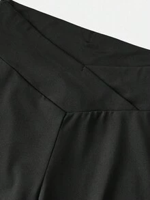 SHEIN Girlism Pacote com 4 leggings pretas para meninas adolescentes, calças de camada de base confortáveis e casuais versáteis, compre 1 e leve 3 - Preto - Ver 4