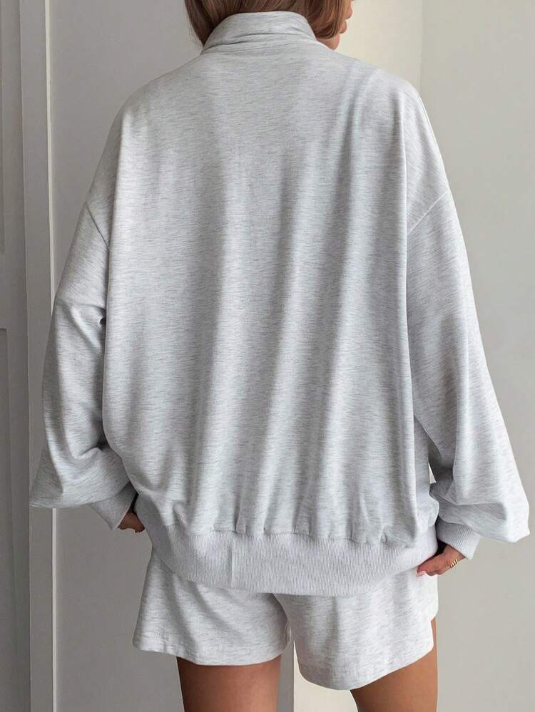 2pcs/Set Women Loose Knit Cardigan And Shorts,Fall Women Clothes Lounge Sets For Women