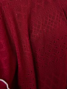 Dream Adore Camisón corto de punto jacquard rojo para uso en casa