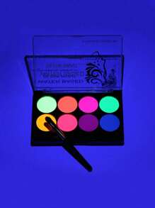 SHEIN Fluoreszierender wasserlöslicher Malfarbe Pigment für Fußball-Fans, Ölfarbe, Schulanfang, Schulmaterial