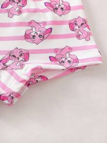 Set de 10 piezas de boxers tipo calzoncillo con diseño de animales de dibujos animados, de conejo colorido, para niñas, ropa interior de verano