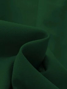 SHEIN Mirajuku 青少年男孩两件套休闲纯色短袖T恤和短裤，夏季 - 墨綠色 - 查看 8