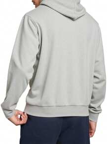 Men's Casual Letter Print Pocket Hoodie - Grey - View 2
