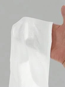 SHEIN MOD Women's Solid Color Gathered Waist Ruffle Hem Casual A-Line Skirt White Summer Skirt Suitable For Going Out Chic Dress - Multicolor - View 7