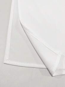 INAWLY 2pcs/Set Women Solid Asymmetrical Hem Cropped Top And Knotted Waist Maxi Skirt Fashionable Set - White - View 6