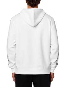Champion Men's Letter Print Drawstring Hooded Casual Sweatshirt - White - View 2