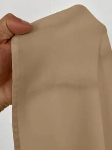 Elenzga 大码女式优雅 V 领前扣系腰撞色休闲连衣裙