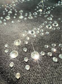 ROMWE MEN Street Life Bộ áo thun nam cổ tròn tay ngắn in họa tiết ngọn lửa đính đá & quần short cạp rút - Nhiều màu - Xem 2