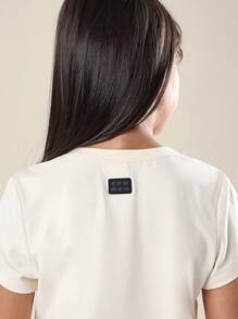 SUMWON 青少年女孩婴儿短款柔软基本款短袖休闲夏季日常必备上衣 - 綠色 - 查看 5