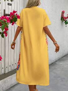 Breezaya 女士日常两件套服装 - 黃色 - 查看 2