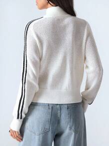 LYSMO 女士休闲宽松长袖拉链开衫，时尚百搭