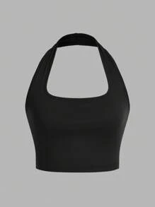 SHEIN EZwear 3 件套女士黑色、白色和酒红色休闲短款工字背心，适合夏季