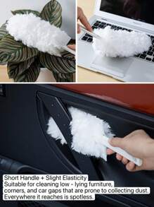 Madebyblanc 1 pieza Plumero antiestático - Esencial para la limpieza del hogar, plumero de plumas para quitar el polvo del coche con tubo de almacenamiento