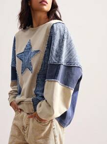 Bohemela 大码女式休闲宽松长袖运动衫 - 彩色 - 查看 3