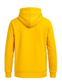 Diesel 男式长袖连帽运动衫，带口袋和抽绳 - 黃色 - 查看 5