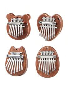 Mini Kalimba de 8 teclas, regalo para principiantes amantes de la música y músicos, accesorio lindo de instrumento musical con dije y llavero
