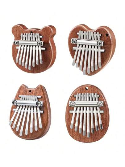 Mini 8 Tuşlu Kalimba Başparmak Piyano Yeni Başlayanlar İçin Müzik Severler İçin Hediyeler, Sevimli Enstrüman Kolye Anahtarlık Aksesuarları