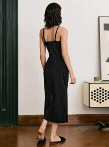 女士优雅性感法式蕾丝吊带裙