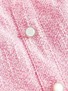 SHEIN MOD 粉色背心上衣、直筒裤、女士优雅套装、修身女士套装、西装外套和裤子、初秋装扮返校学院风上衣两件套裤子老款风格 - 粉色 - 查看 4