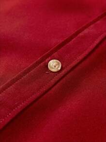 Manfinity Nomadique Áo sơ mi nam phong cách cao bồi miền Tây dài tay cài khuy đơn giản Áo sơ mi nam phong cách cao bồi miền Tây Áo sơ mi nam phong cách cao bồi màu đỏ Áo sơ mi nam màu đỏ Áo sơ mi nam phong cách cao bồi miền Tây - Đỏ - Xem 6