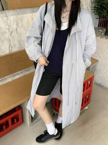 DAZY 女士宽松休闲长款韩版风衣女外套，秋季女装