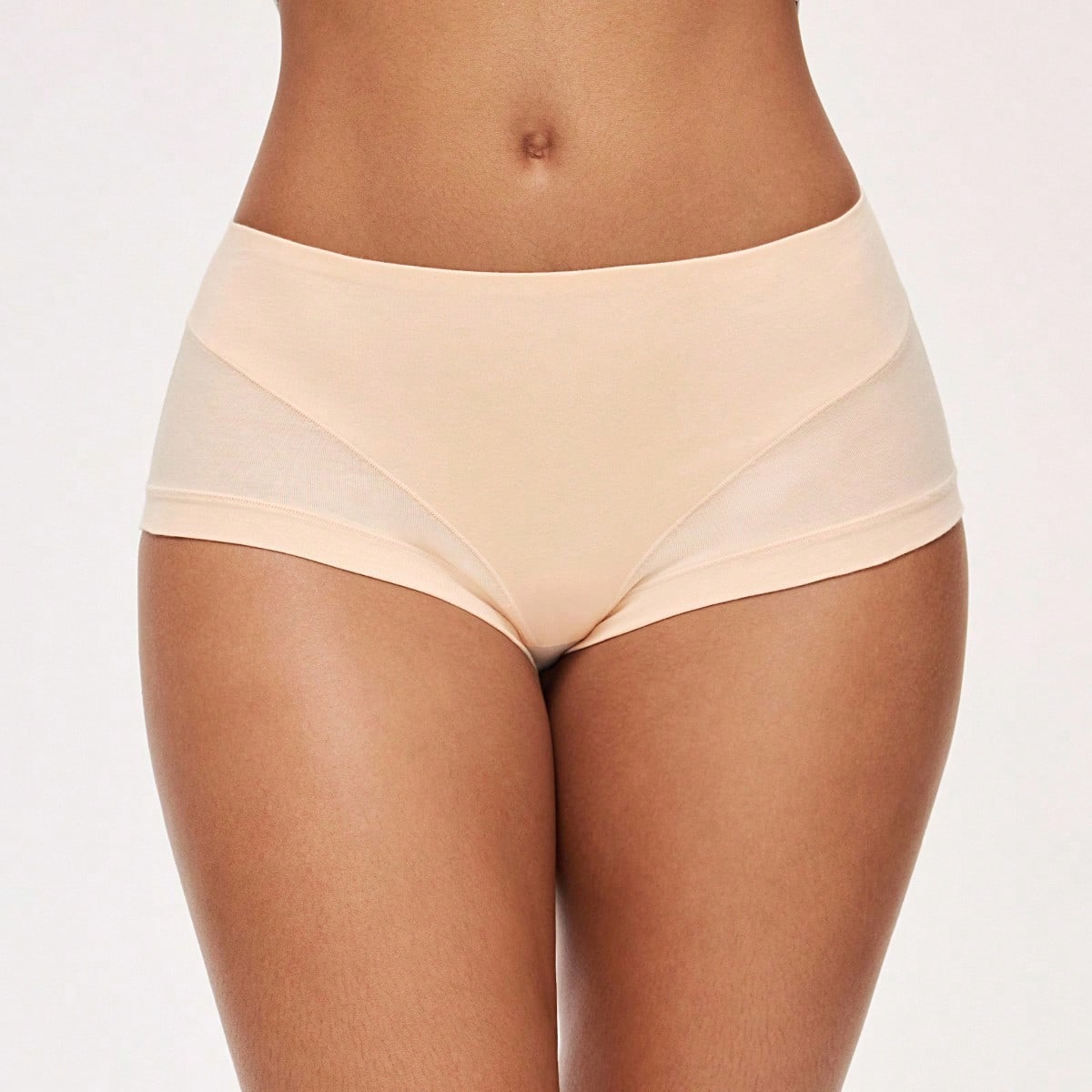 Paquete de 2 bragas básicas de algodón ligero de cintura media con control de abdomen, conjunto de ropa interior para mujer, bragas negras y bragas
