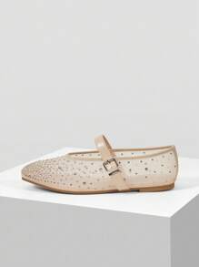 MOTF PREMIUM GIÀY BALLET CÓ CHI TIẾT ĐÁ THỦY TINH - Màu be - Xem 4