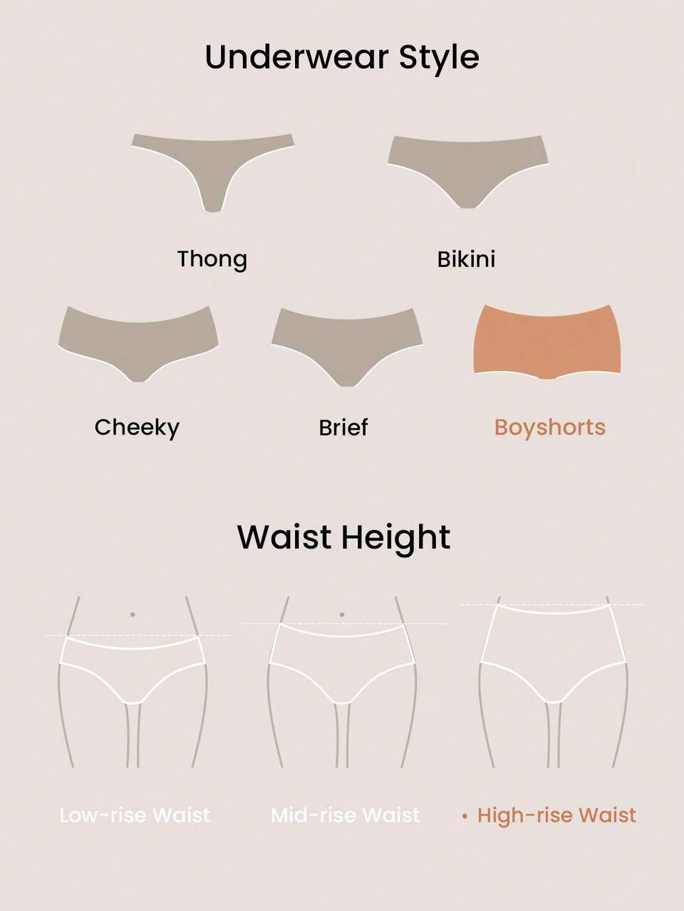 Plus 2-Pack Airy Cotton High Waist Boyshorts Waist Women Underwear Panties Set