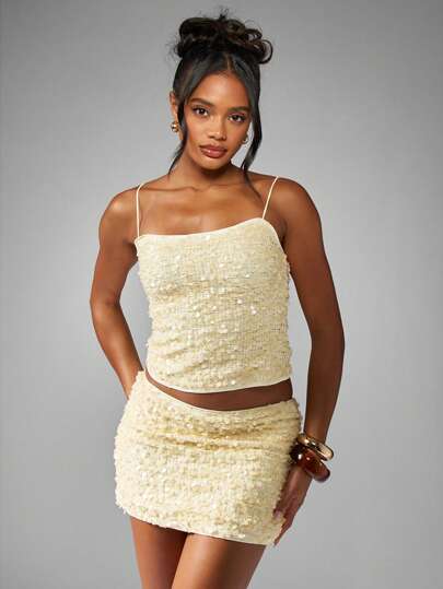 MISSGUIDED 迷你亮片闪亮派对夜店装扮节日活动婚礼宾客特殊场合节日庆典招待会