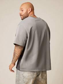 EASEVO Camiseta de punto de manga corta con bloques de color informal para hombre talla grande, adecuada para el verano
