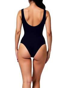 Champion 1pc Women's Summer Casual Letter Print Open Back Swimsuit