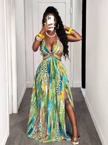 BamGleam 新款春夏女款百搭休闲豹纹连衣裙，适合音乐节、复活节、纳什维尔、波西米亚风、生日、毕业典礼、日常穿着、度假、邮轮旅行、海滩、日光浴 - 彩色 - 查看 6