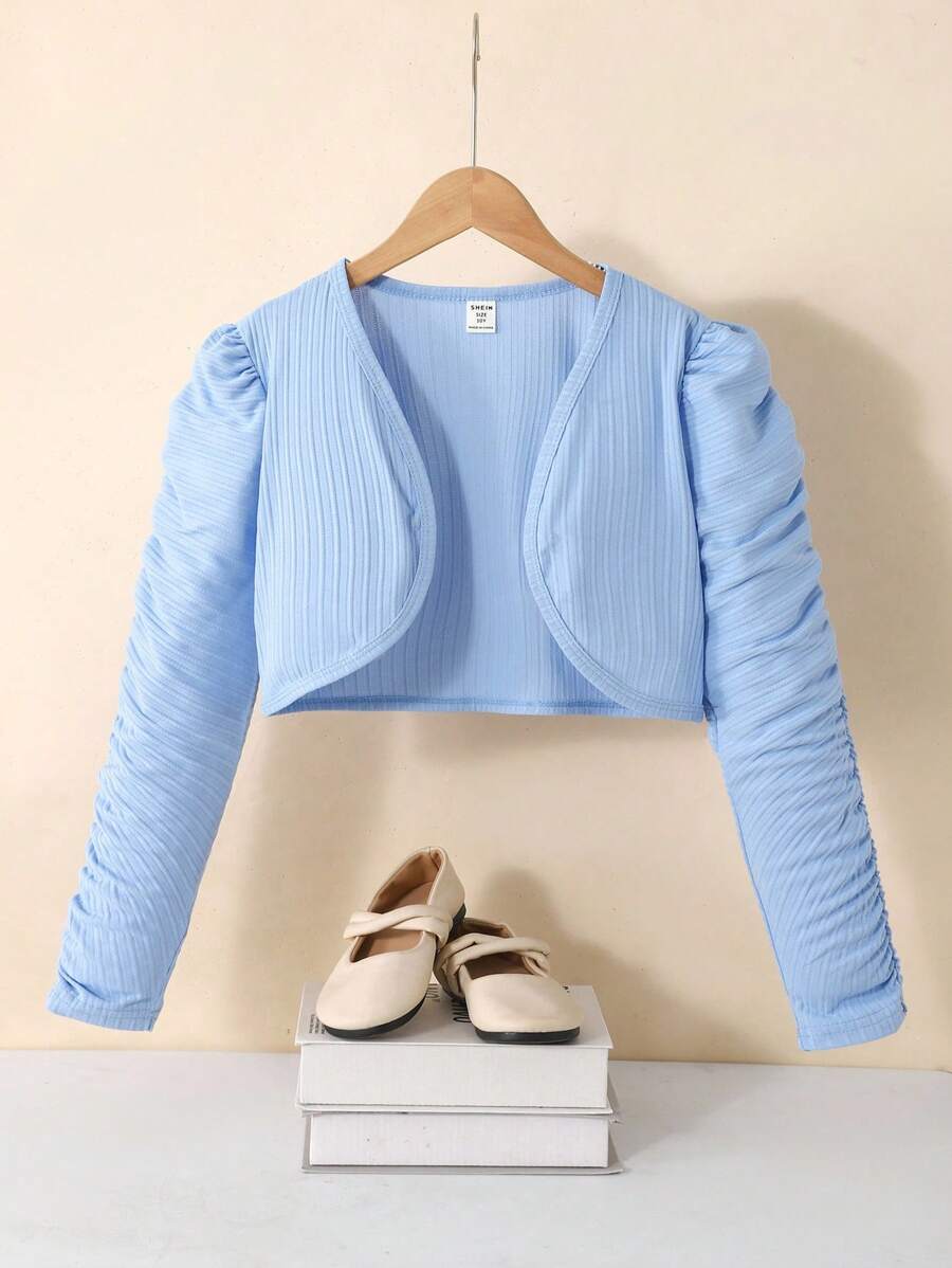 SHEIN Dopasowany elegancki kardigan dla dziewcząt w wieku szkolnym