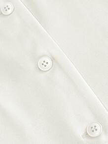 INAWLY 2pcs Women Solid Color V-Neck Sleeveless Top And Pocketed Pants Casual Outfit - White - View 6