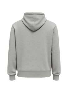 Men's Casual Letter Print Pocket Hoodie - Grey - View 5