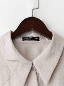 Mulvari 大码女式花卉印花长袖长衬衫和裤子套装，休闲两件套